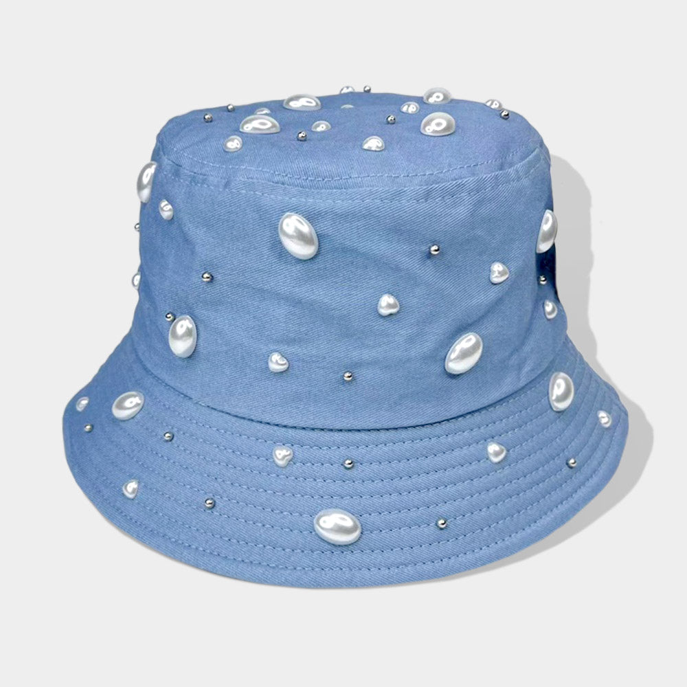HATEGORY Pearl Embellished Bucket Hat