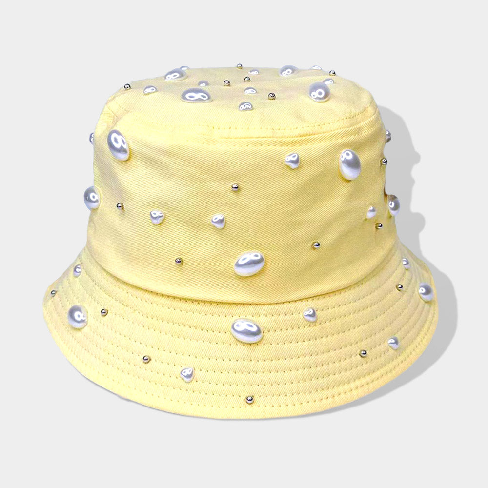 HATEGORY Pearl Embellished Bucket Hat