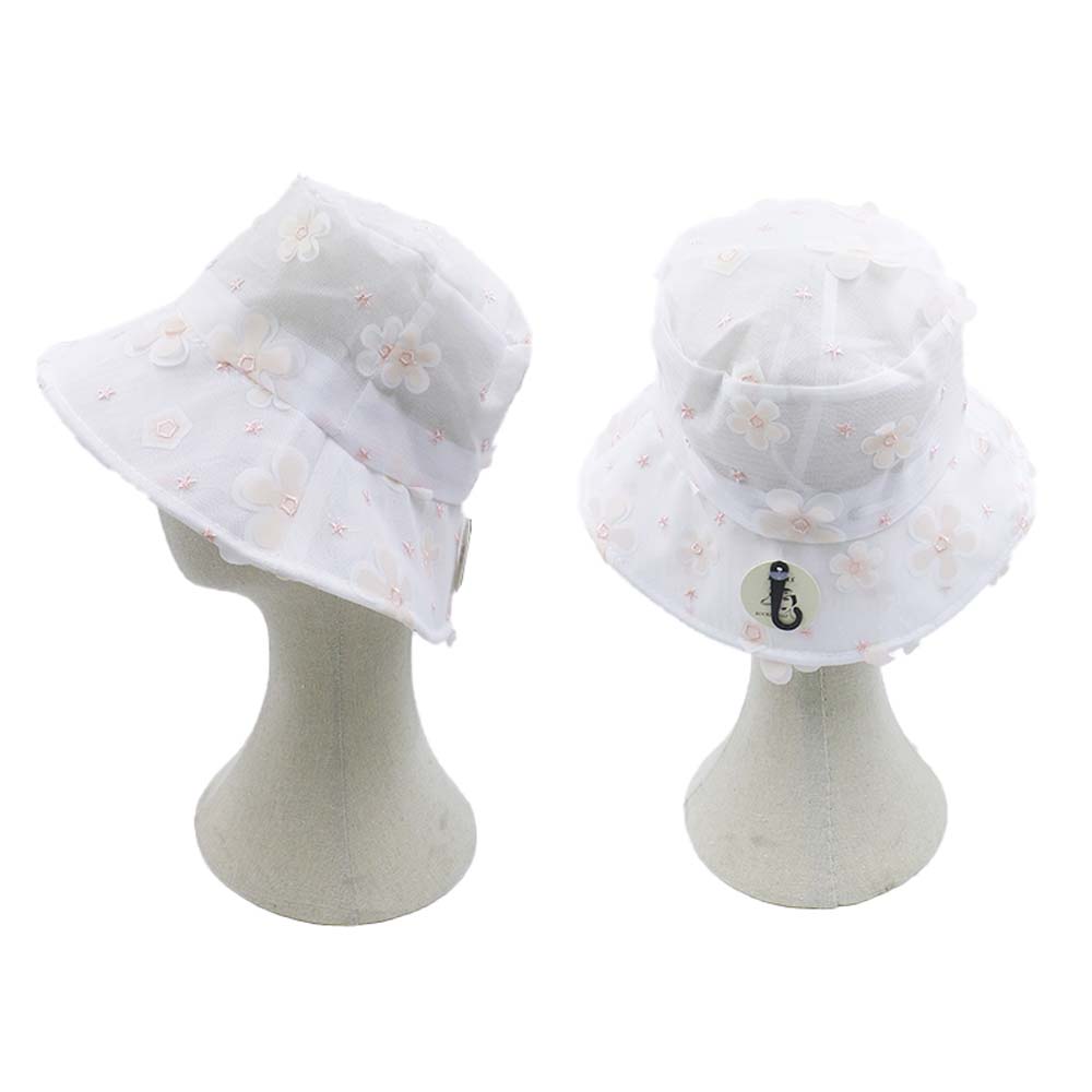HATEGORY Butterfly Leaf Detailed Mesh Bucket Hat