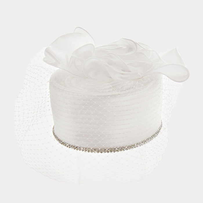 HATEGORY Satin Braid Diamonds on Edge Netting Hat