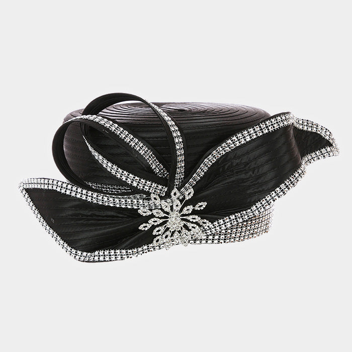 HATEGORY Stone Centered Pill Box Braid Hat