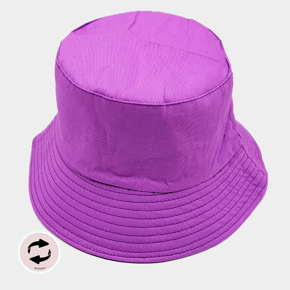 HATEGORY Solid Reversible Bucket Hat