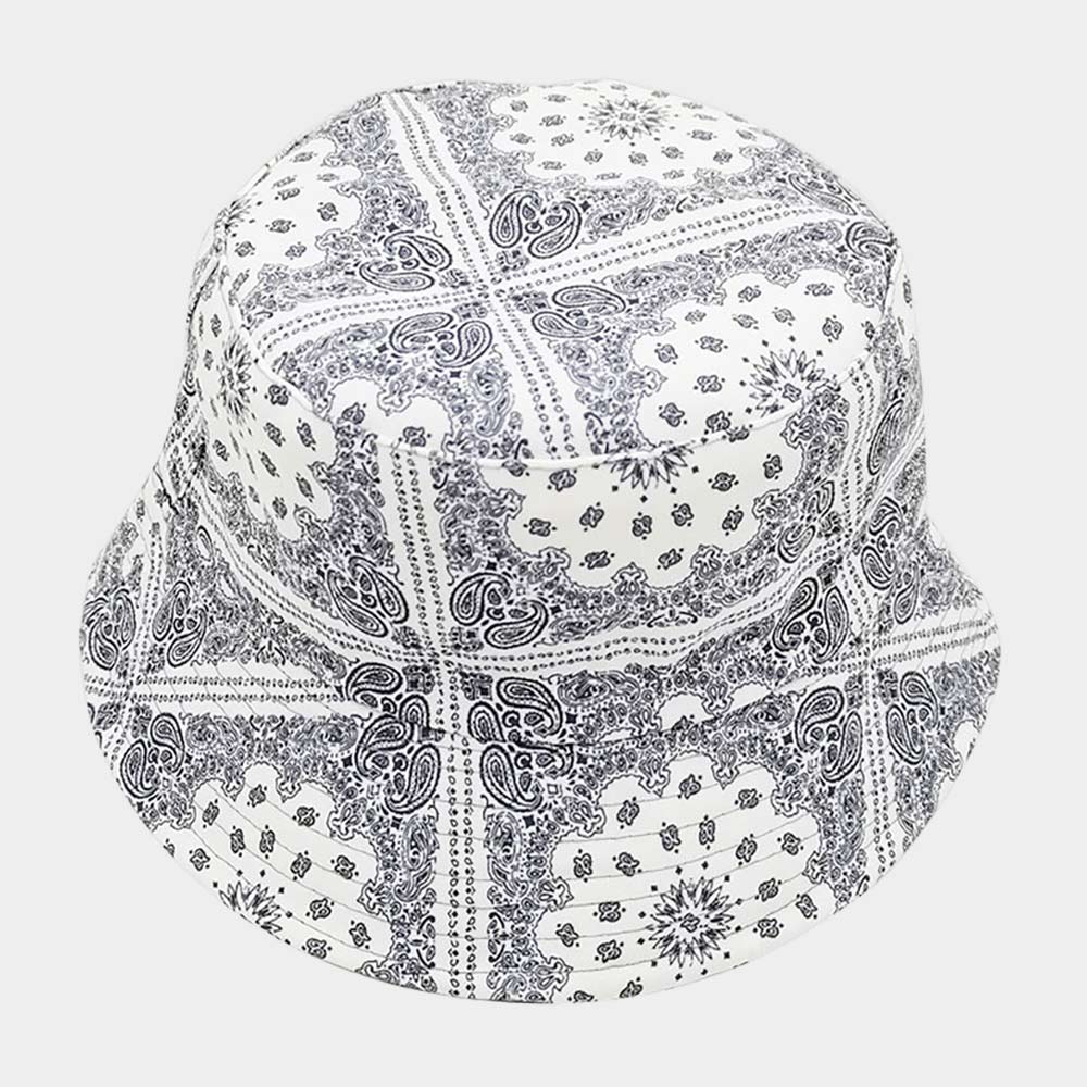 HATEGORY Paisley Printed Reversible Bucket Hat