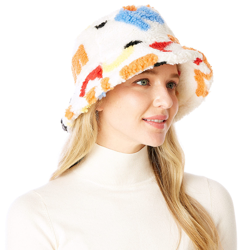 HATEGORY Alphabet Sherpa Bucket Hat