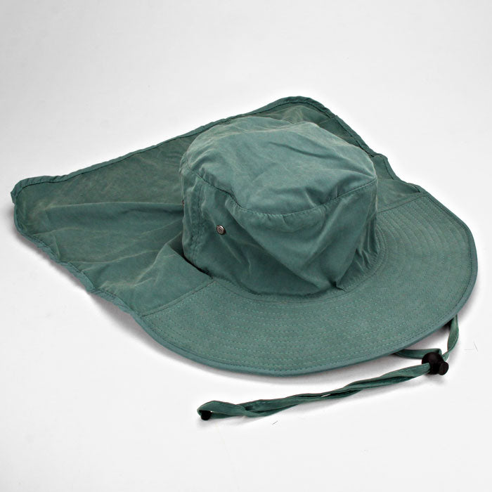 HATEGORY Safari Bucket Hat With Flap Neck Cover