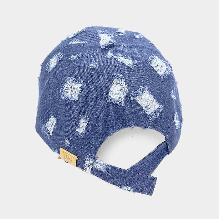 HATEGORY Destroyed Denim Baseball Cap