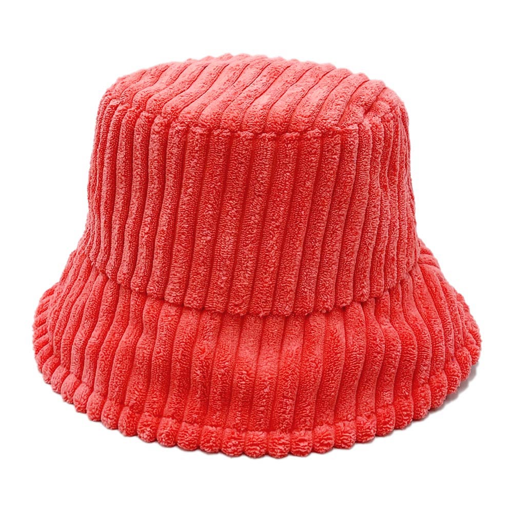 HATEGORY Solid Corduroy Bucket Hat