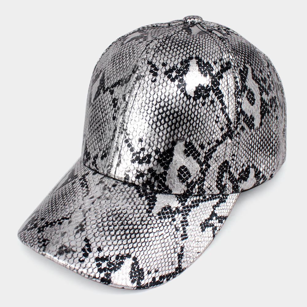 HATEGORY Snake Skin Patterned Baseball Cap