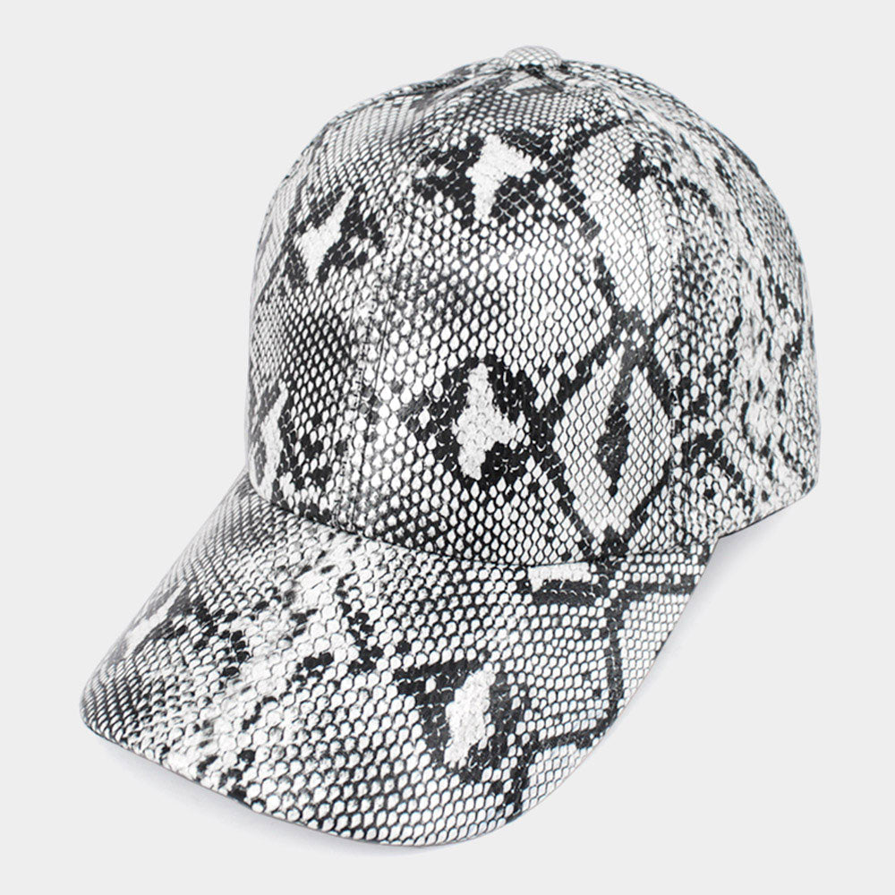 HATEGORY Snake Skin Patterned Baseball Cap