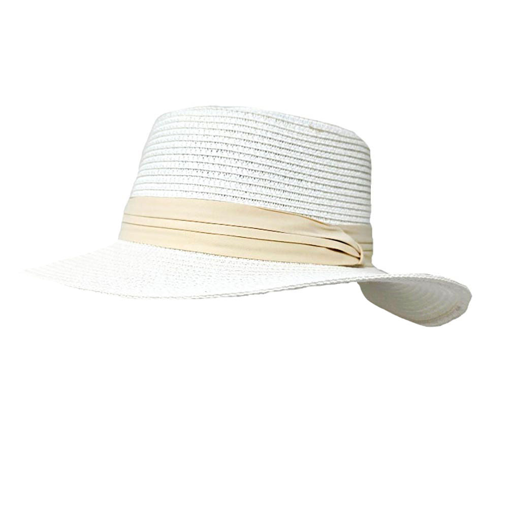 HATEGORY Ribbon Band Woven Panama Hat
