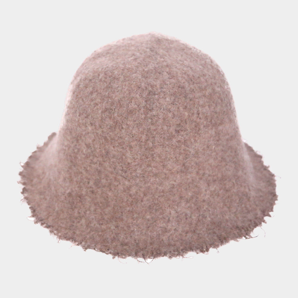 HATEGORY Felt Frayed Edges Bucket Hat