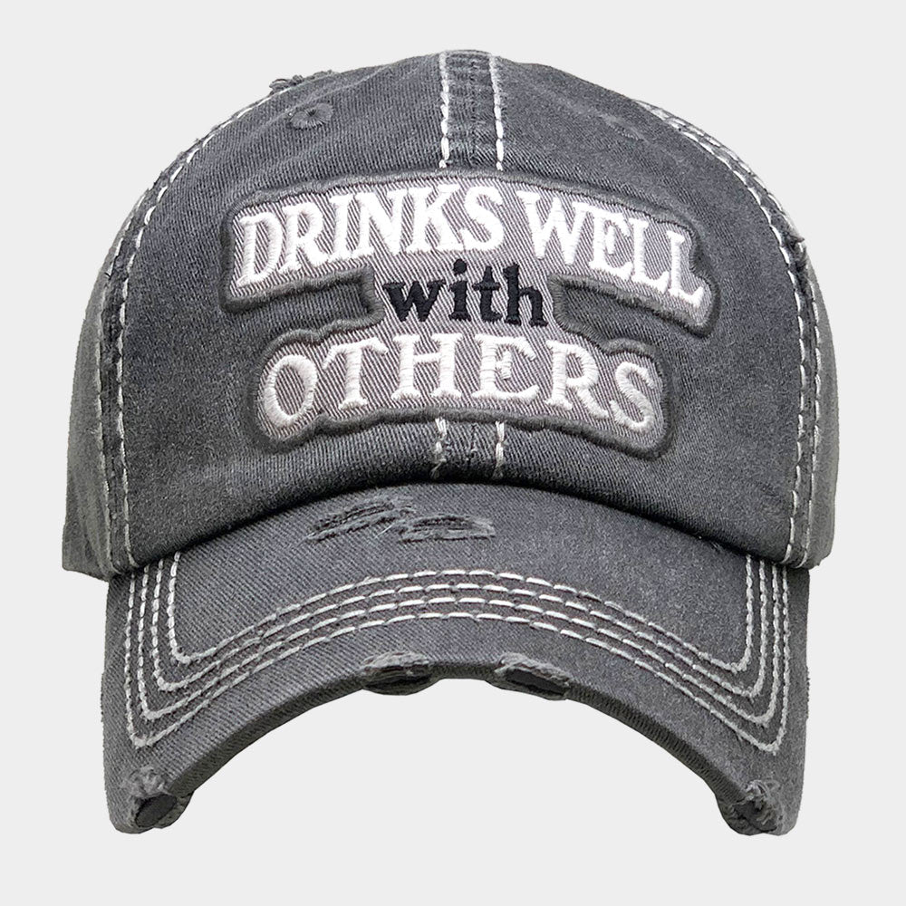 HATEGORY DRINKS WELL with OTHERS Vintage Baseball Cap
