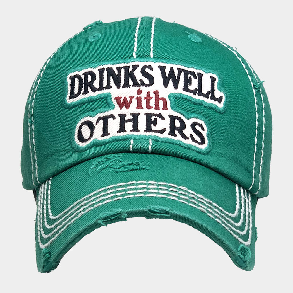 HATEGORY DRINKS WELL with OTHERS Vintage Baseball Cap