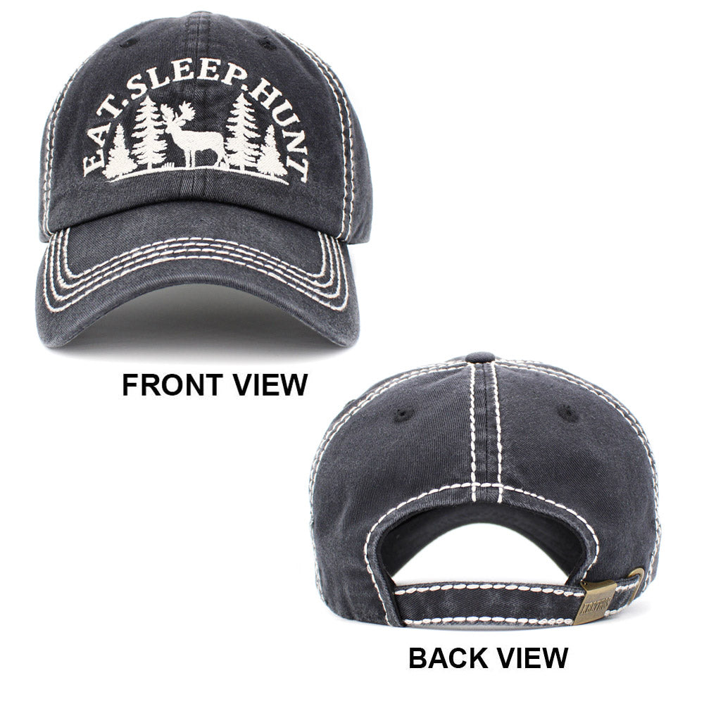 HATEGORY EAT.SLEEP.HUNT Reindeer Vintage Baseball Cap