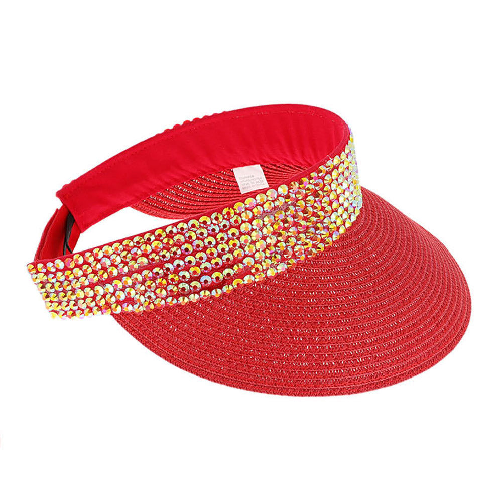 HATEGORY Bling Studded Visor Hat