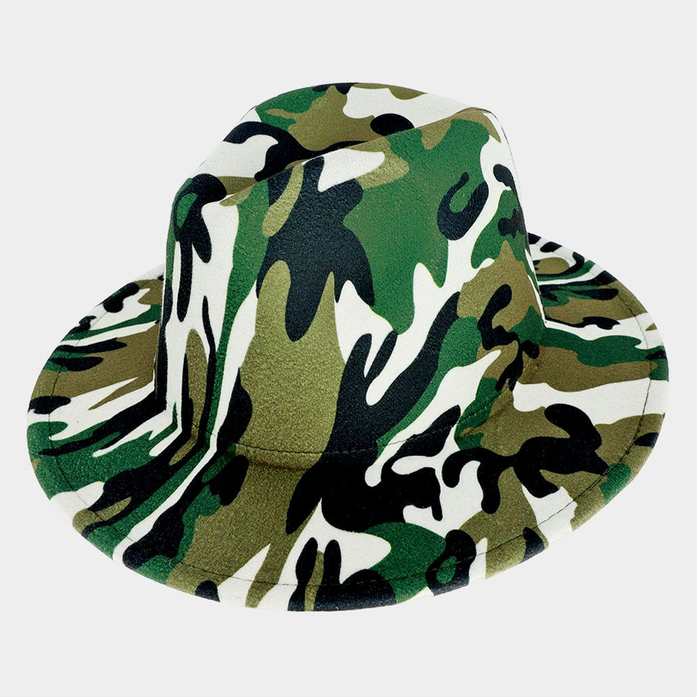HATEGORY Camouflage Patterned Panama Hat