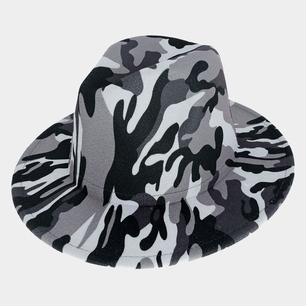 HATEGORY Camouflage Patterned Panama Hat