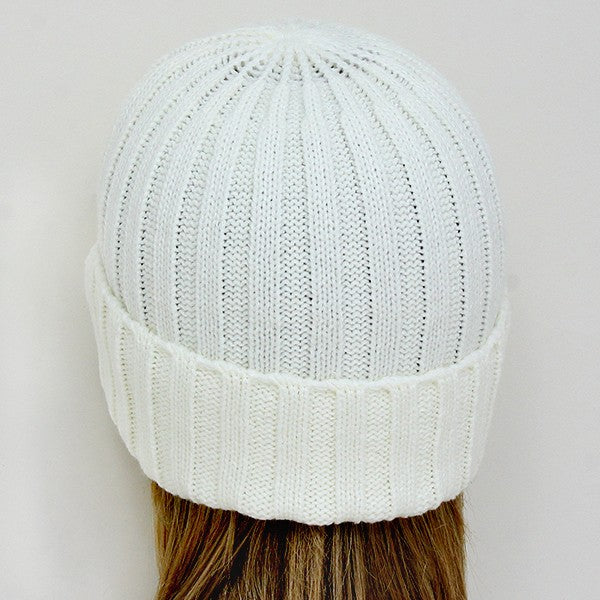 HATEGORY Striped Acrylic Beanie