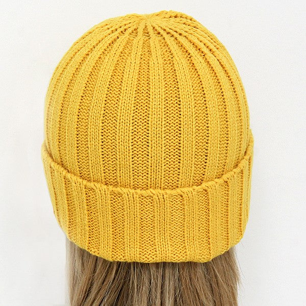 HATEGORY Striped Acrylic Beanie