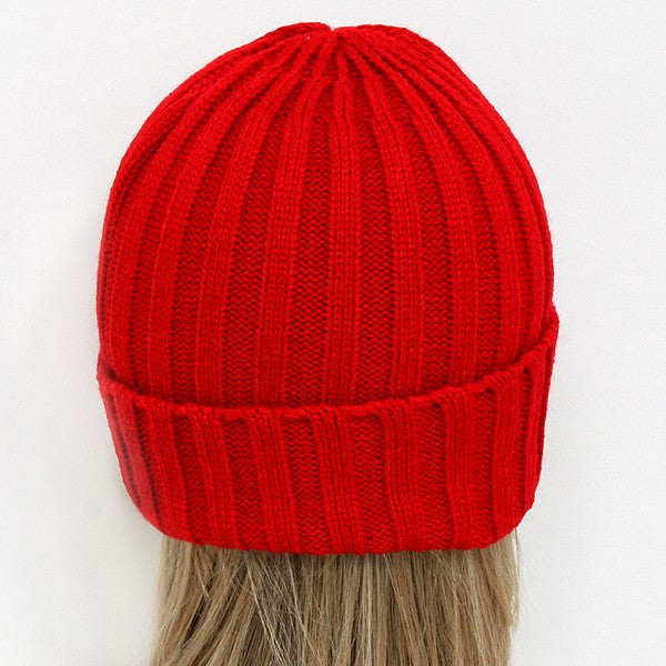 HATEGORY Striped Acrylic Beanie