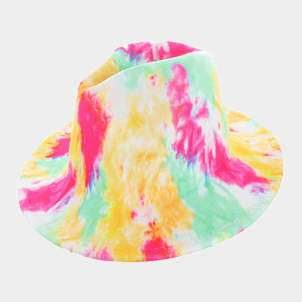 HATEGORY Tie Dye Patterned Panama Hat