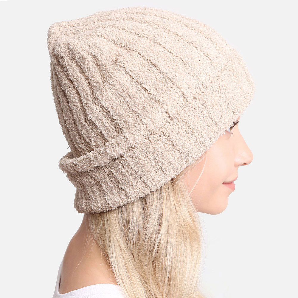 HATEGORY Soft Solid Knit Beanie Hat