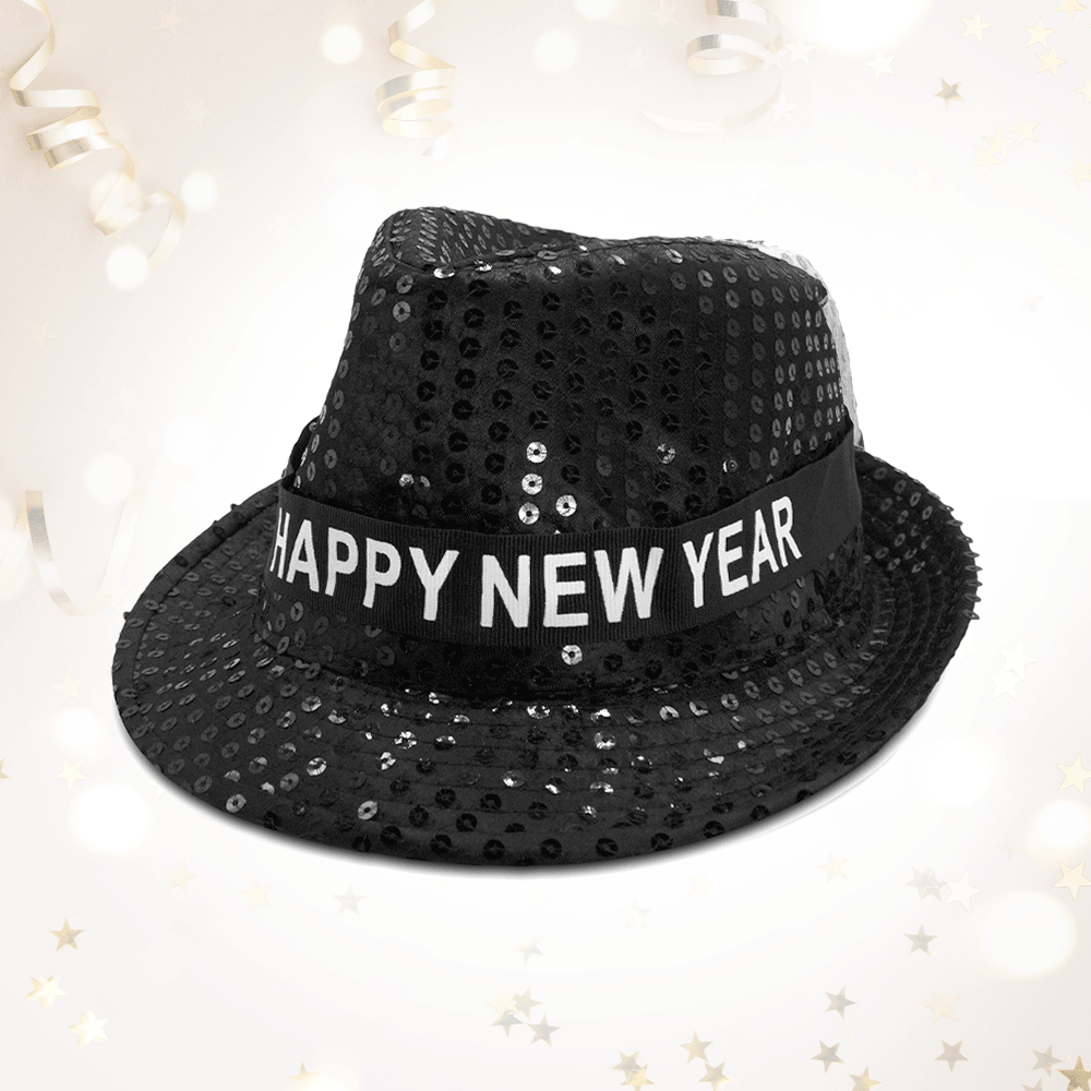 HATEGORY HAPPY NEW YEAR LED Light Up Panama Hat