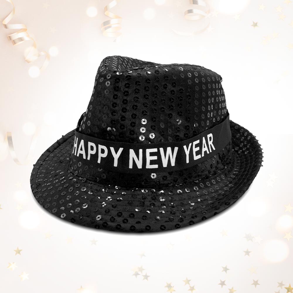 HATEGORY HAPPY NEW YEAR LED Light Up Panama Hat