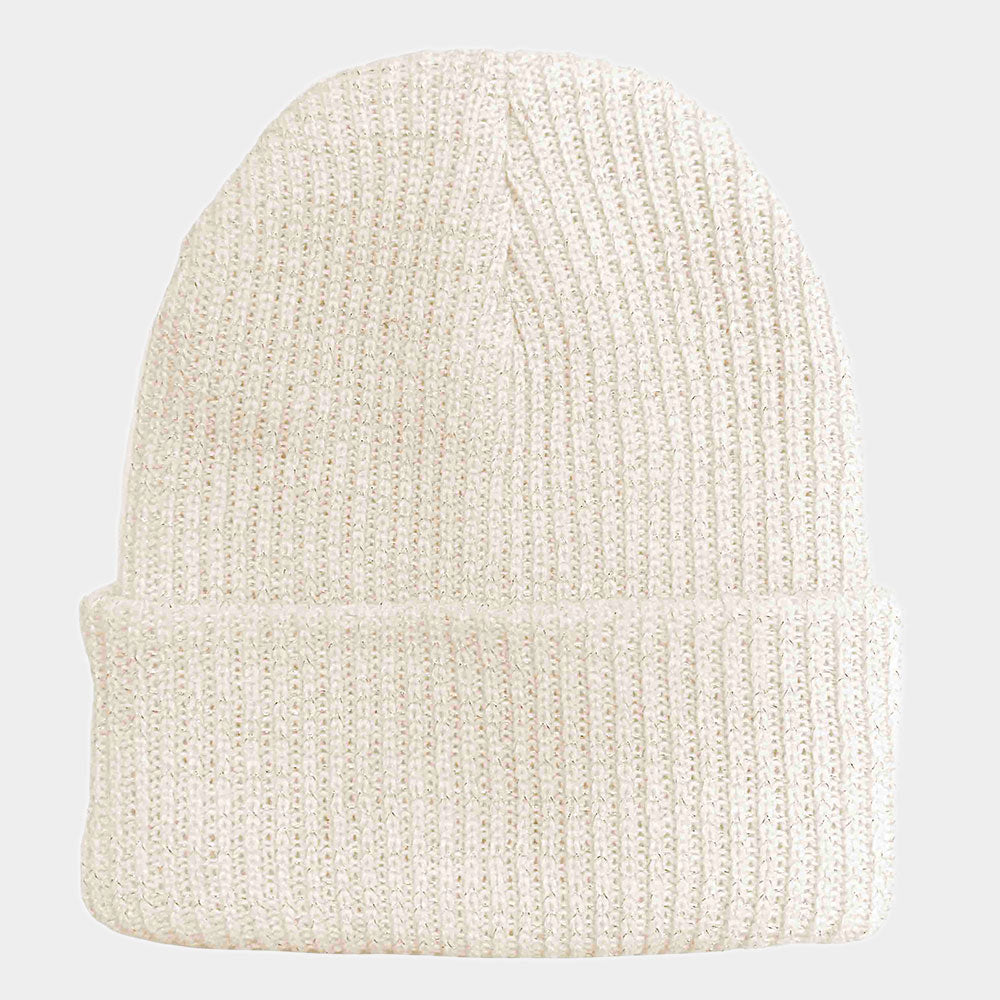 HATEGORY Metallic Solid Neon Beanie Hat