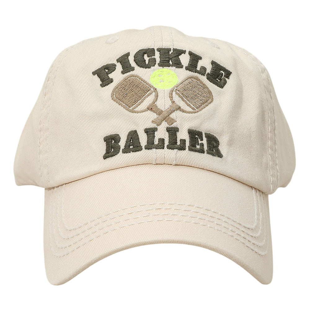 HATEGORY Pickleball Pickle Baller Message Vintage Baseball Cap