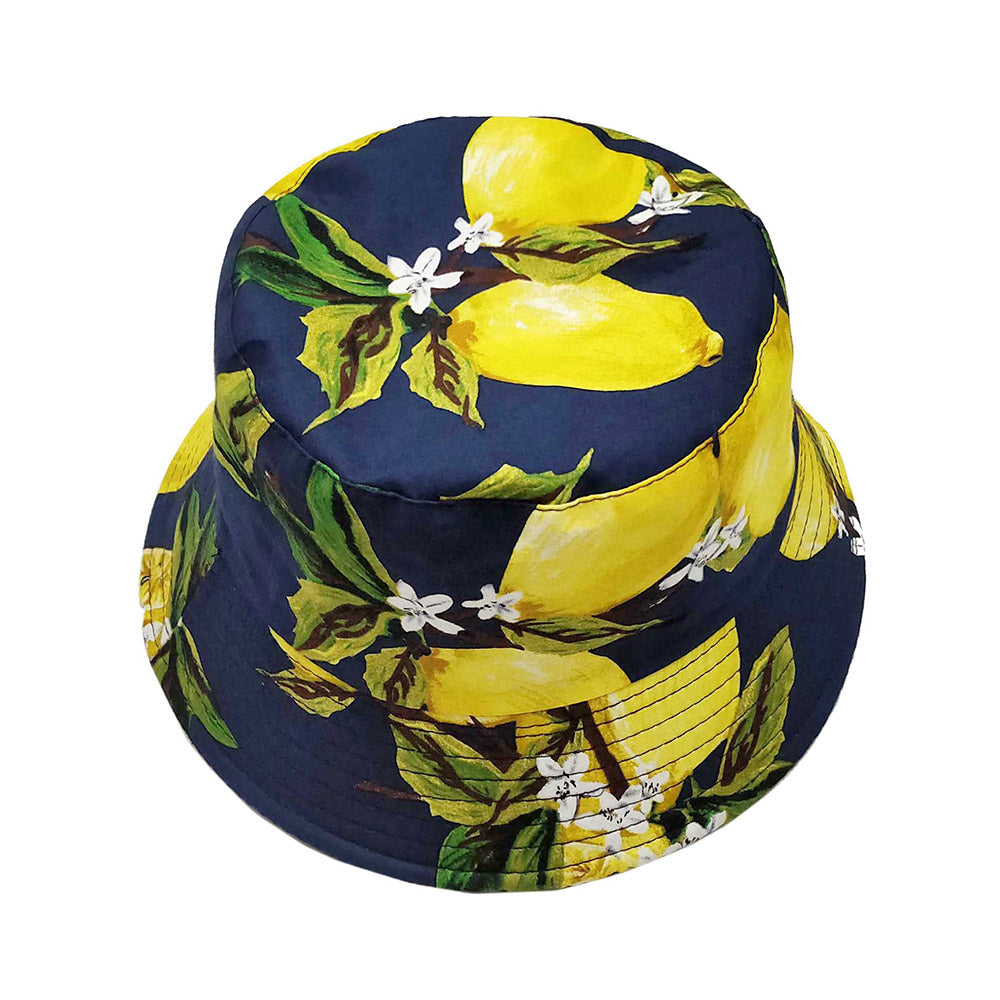 HATEGORY Lemon Print Bucket Hat