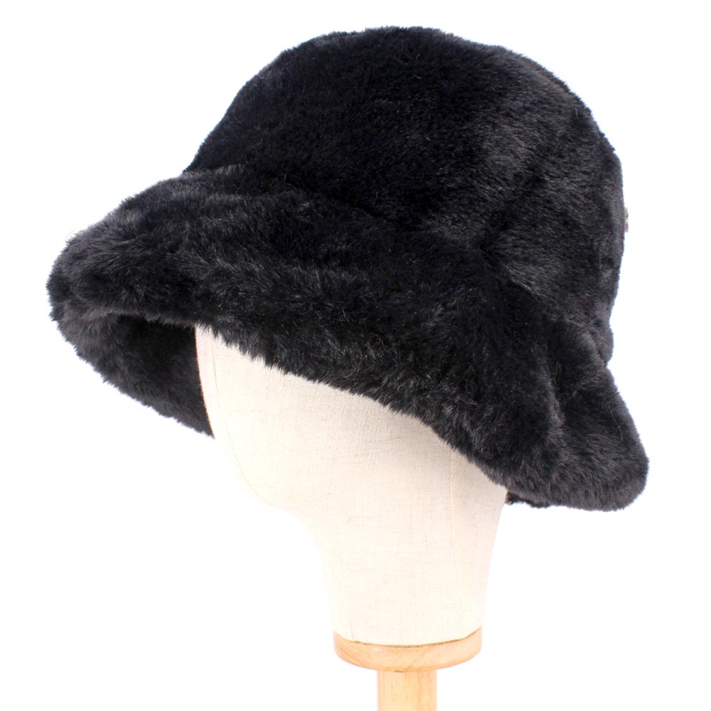 HATEGORY Faux Fur Bucket Hat