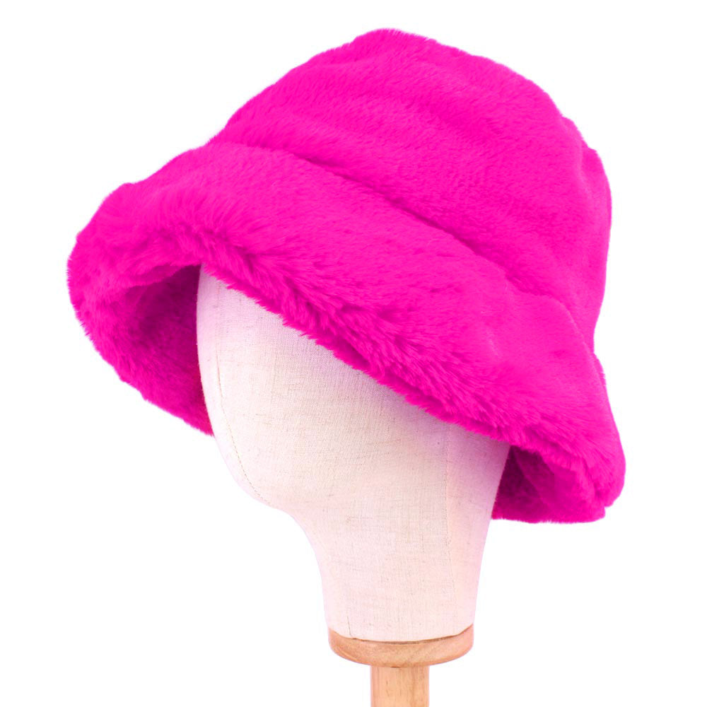 HATEGORY Faux Fur Bucket Hat