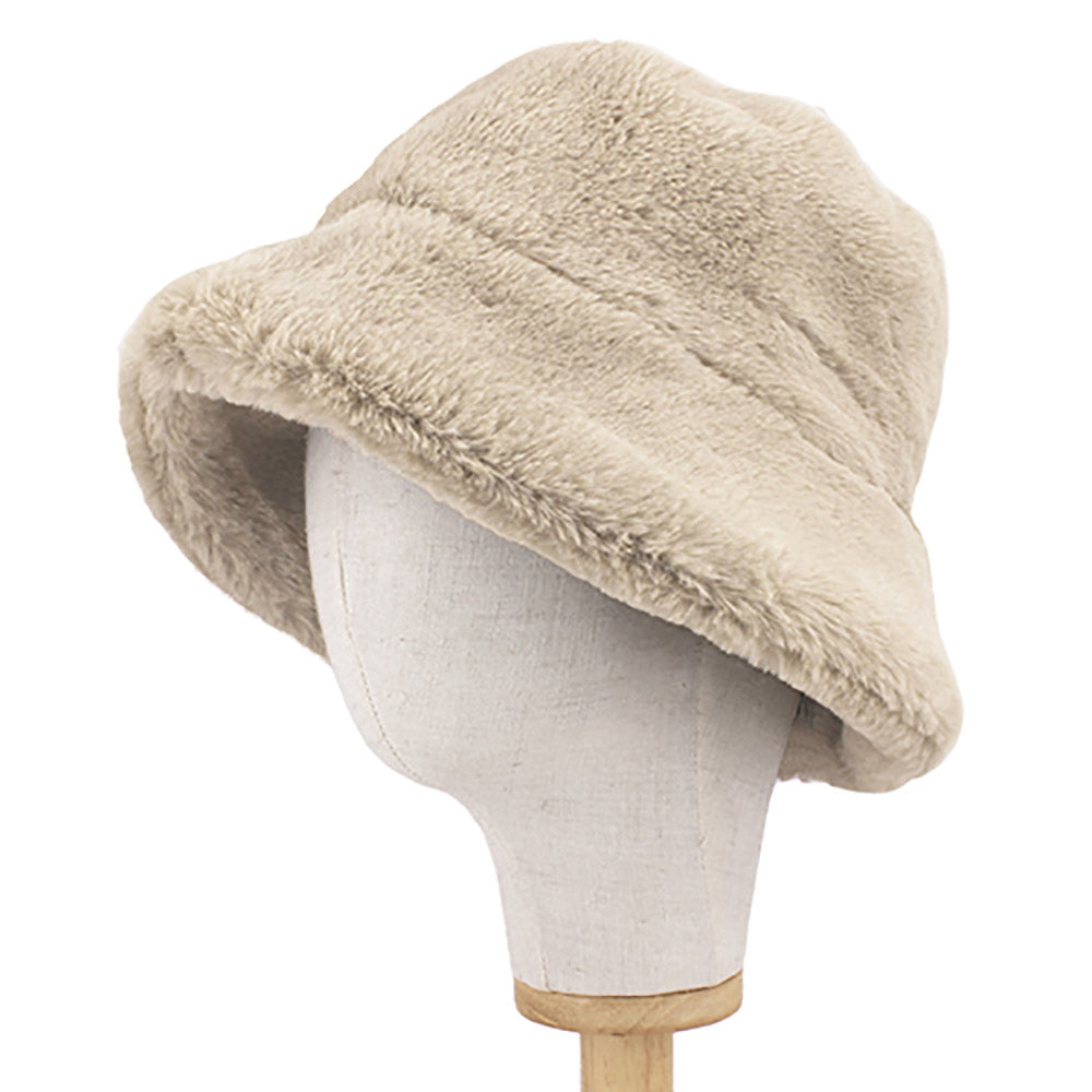 HATEGORY Faux Fur Bucket Hat