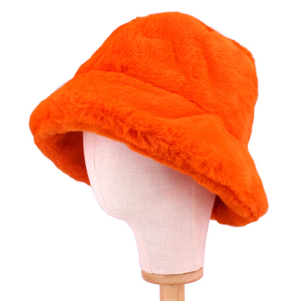 HATEGORY Faux Fur Bucket Hat