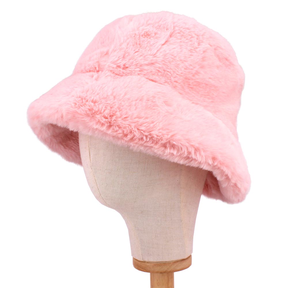 HATEGORY Faux Fur Bucket Hat