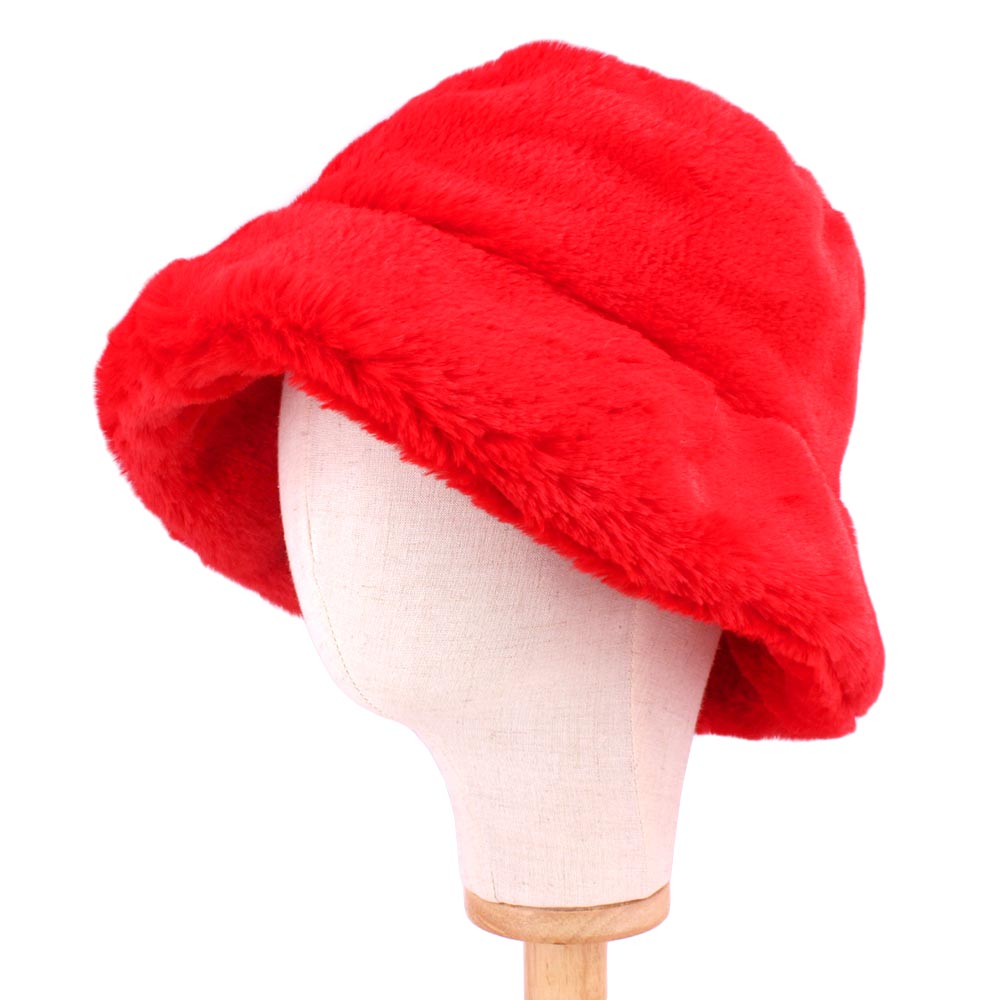 HATEGORY Faux Fur Bucket Hat
