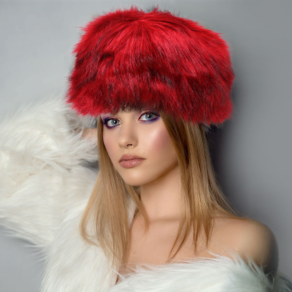 HATEGORY Faux Fur Bucket Hat