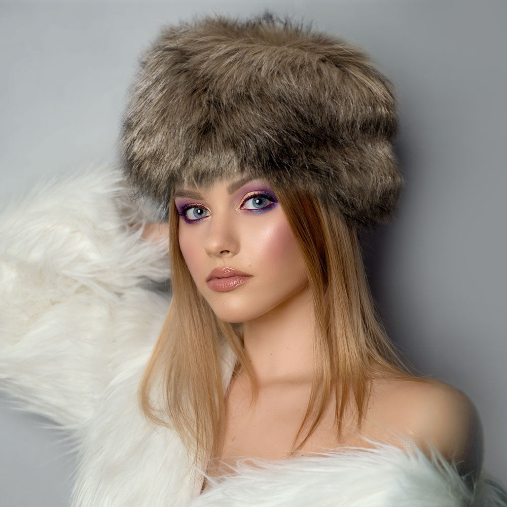 HATEGORY Faux Fur Bucket Hat