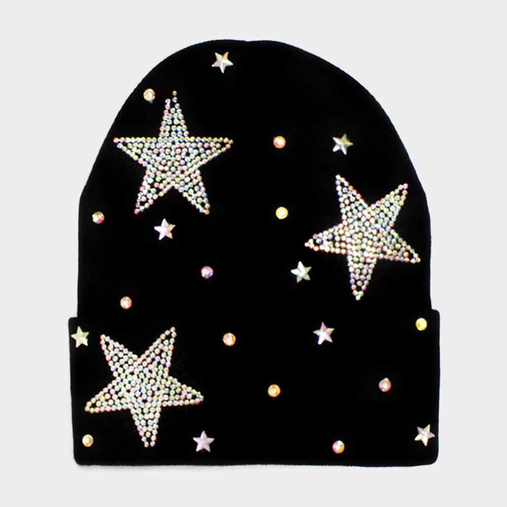 HATEGORY Bling Star Beanie Hat
