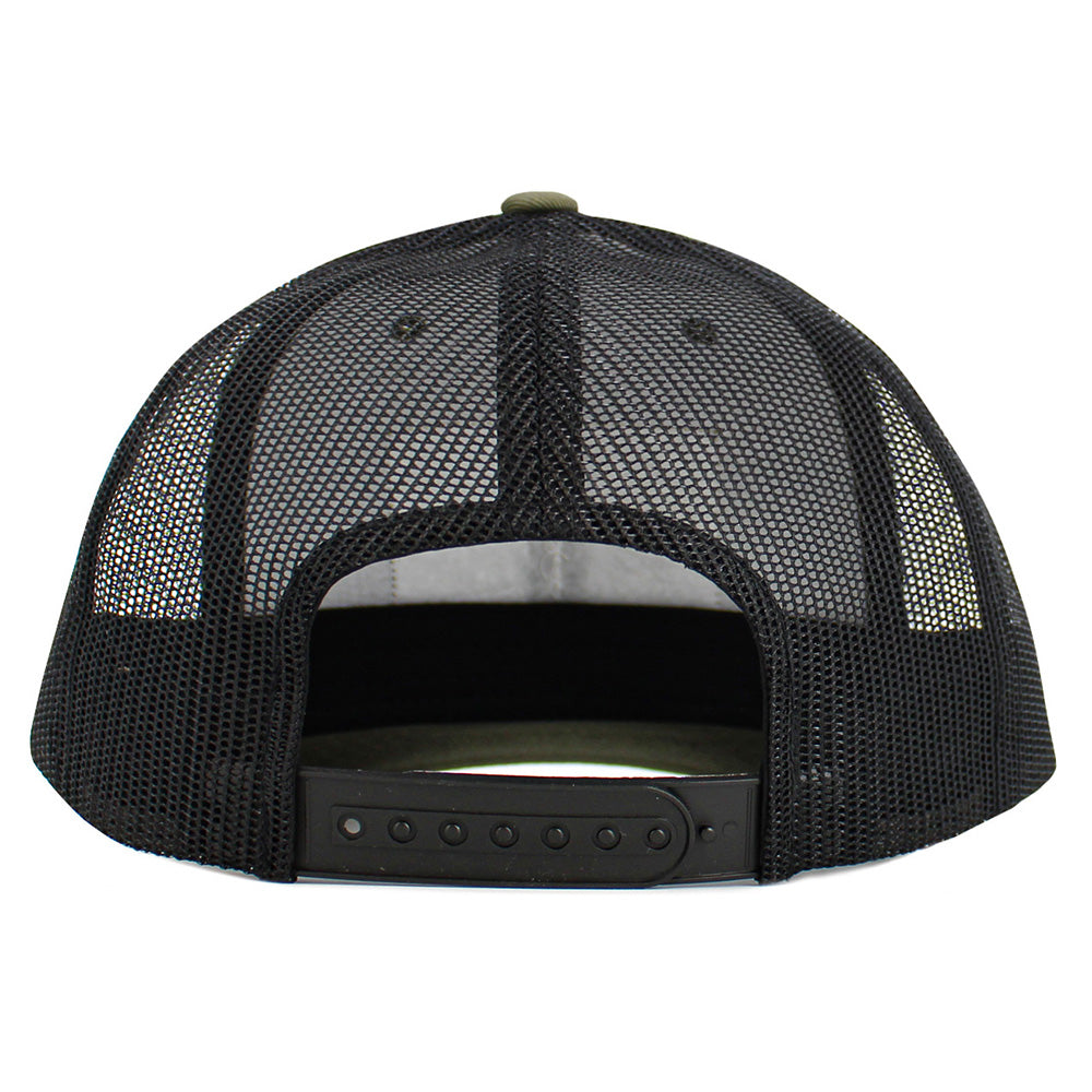 HATEGORY American USA Flag Patch Pointed Mesh Back Trucker Hat