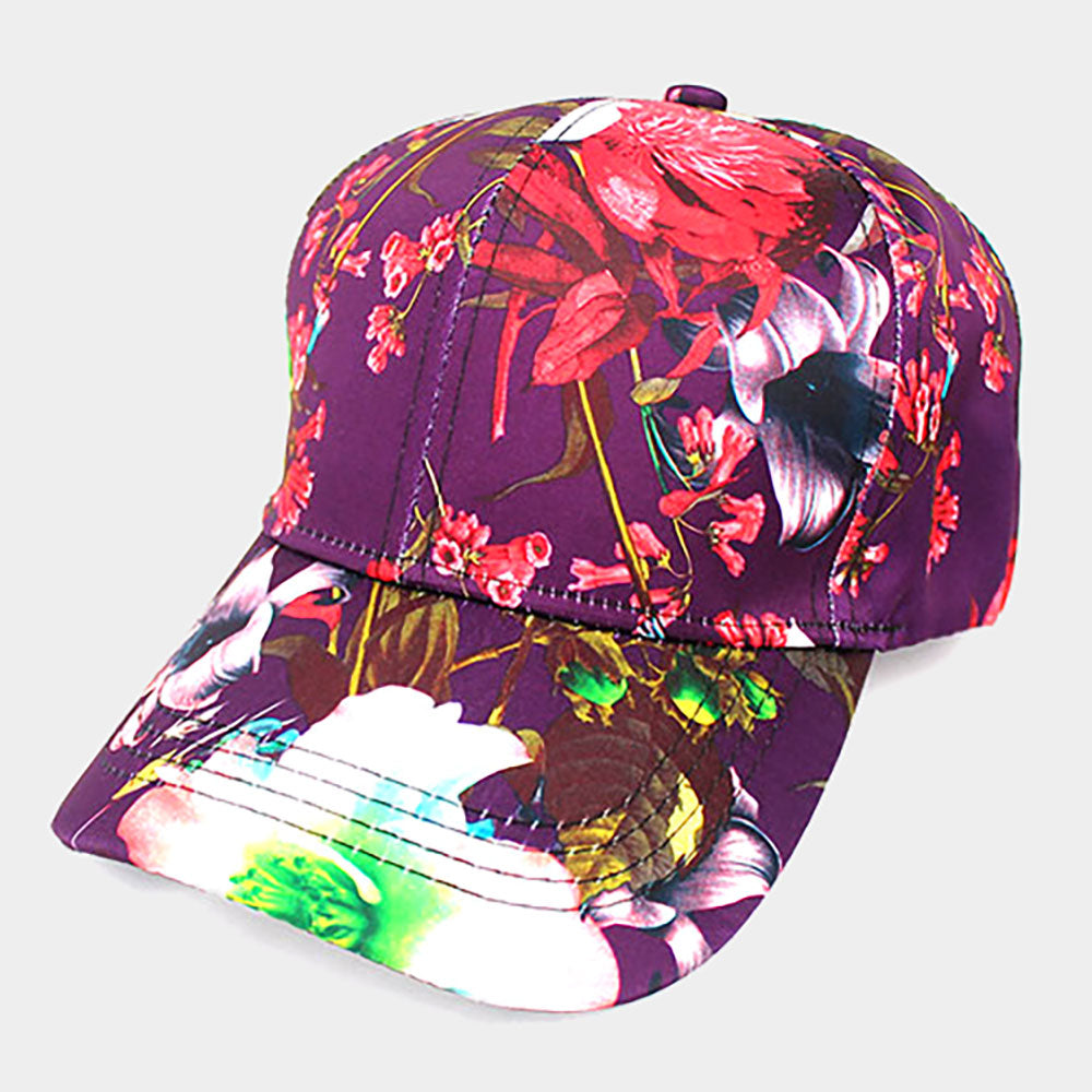 HATEGORY Floral Print Baseball Cap