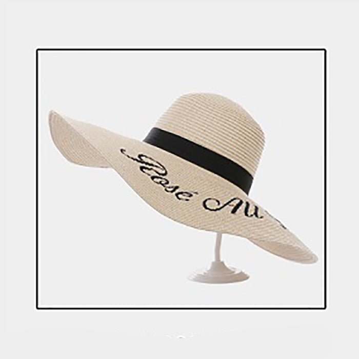 HATEGORY 'Rose All Day' Straw Floppy Sun Hat
