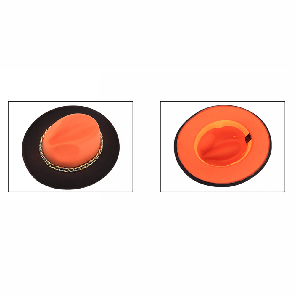 HATEGORY Chain Band Accented Ombre Panama Hat