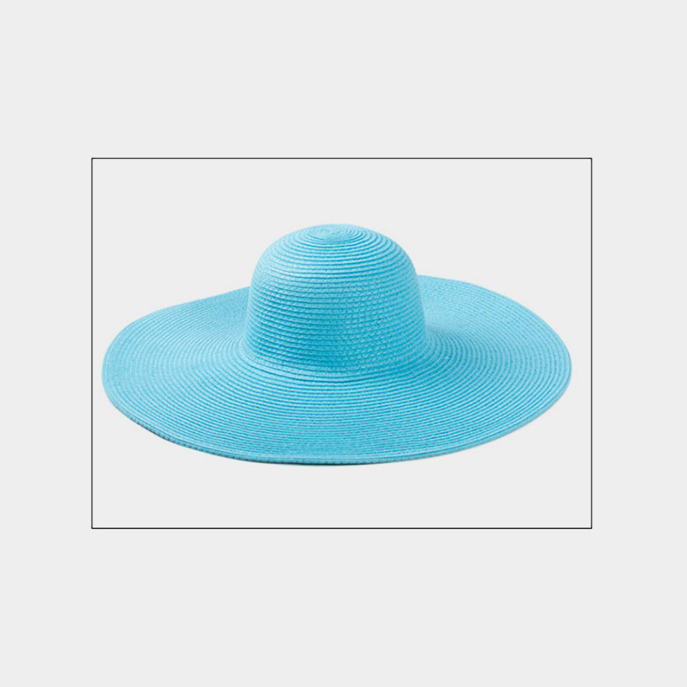 HATEGORY Solid Straw Sun Hat