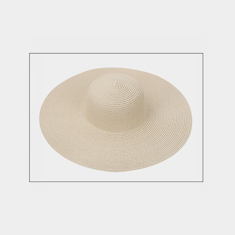 HATEGORY Solid Straw Sun Hat