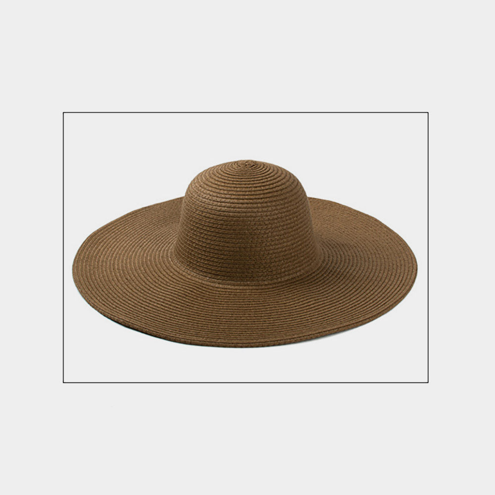 HATEGORY Solid Straw Sun Hat