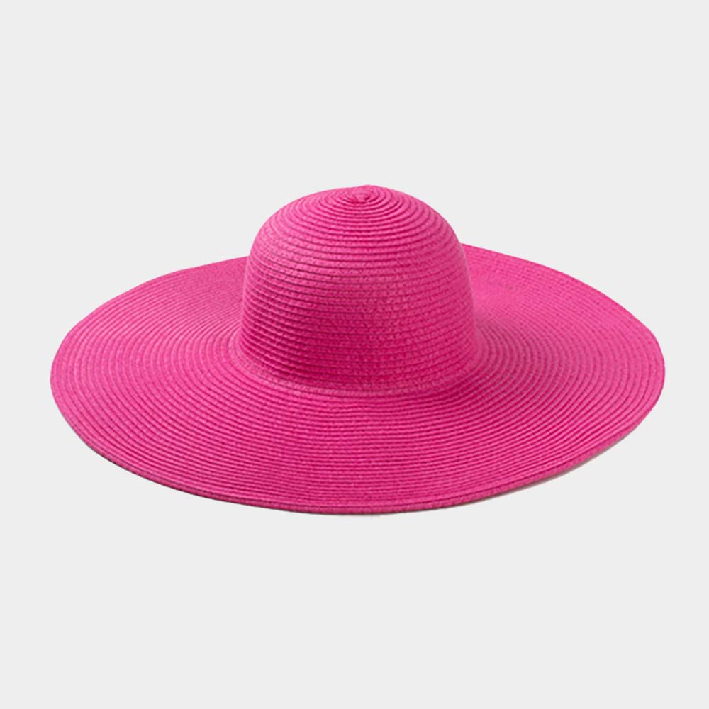 HATEGORY Solid Straw Sun Hat