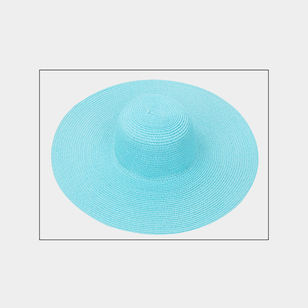 HATEGORY Solid Straw Sun Hat