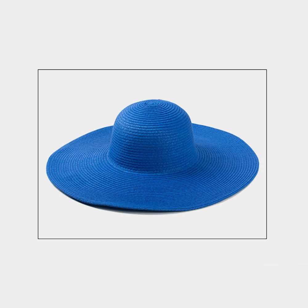 HATEGORY Solid Straw Sun Hat